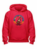Embroidered Wolf Geo-Print Hoodie