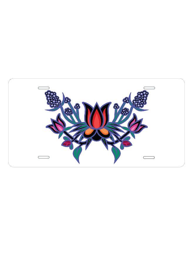 License Plate--Anishinabe Floral