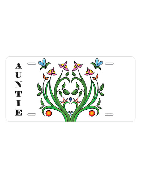 License Plate--Auntie Floral