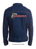 Unapologetically Indigenous Feather motif Denim Jacket