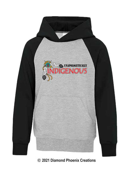 Unapologetically Indigenous Feather Motif Embroidered Hoody