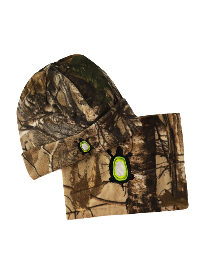 Brown Camo Hat & Neck Warmer Set