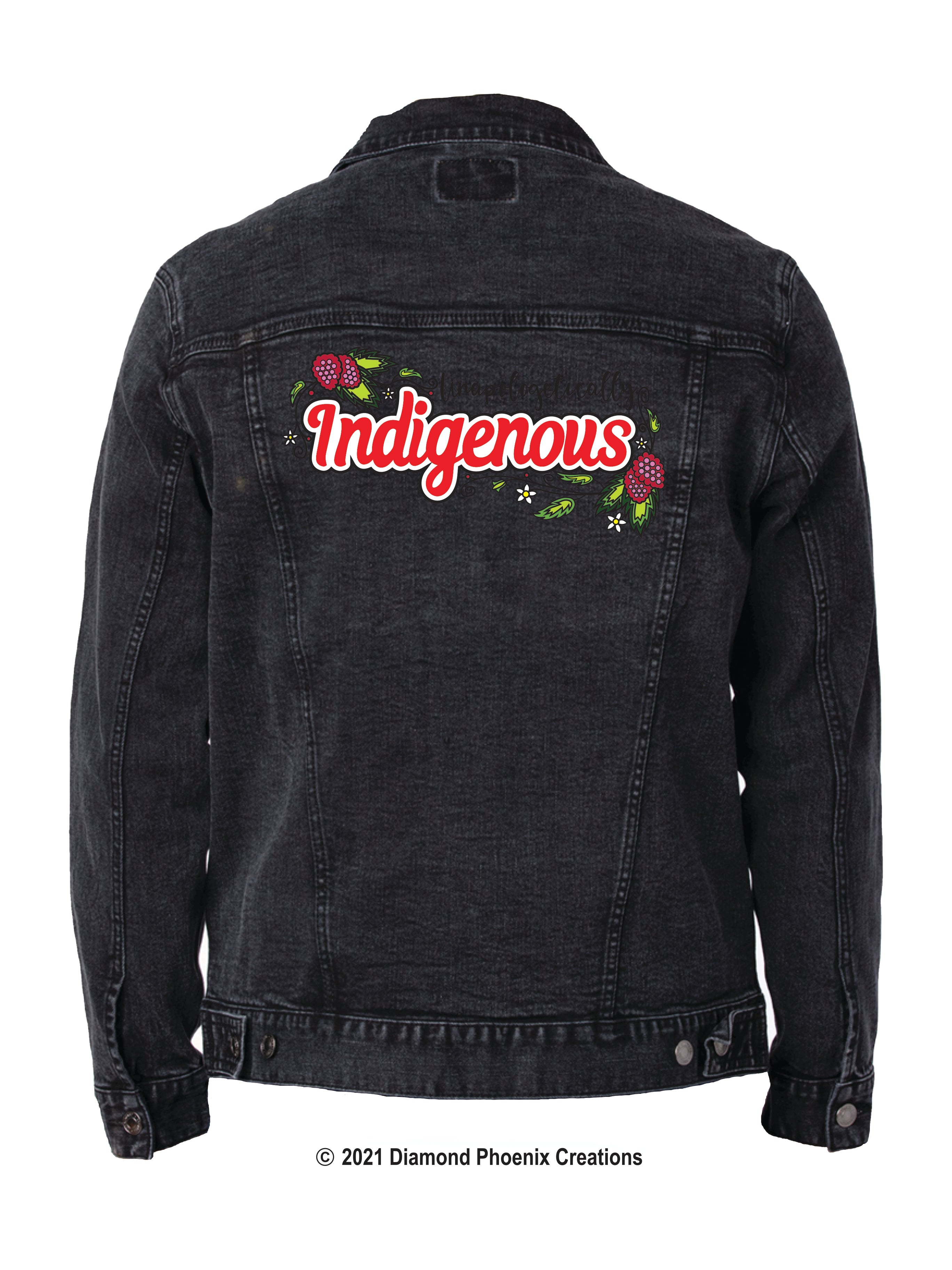 Unapologetically Indigenous Floral Motif Denim Jacket