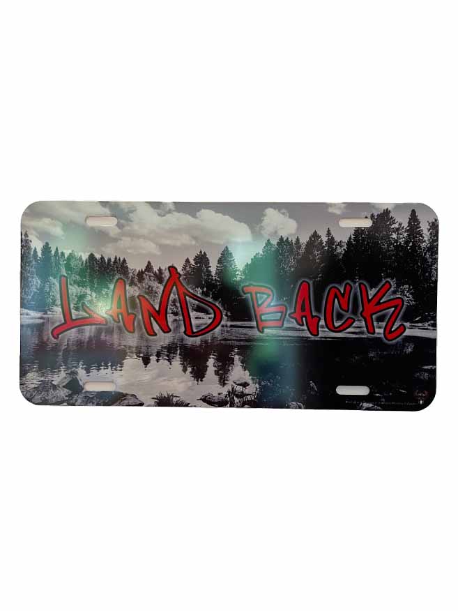 Land Back License Plate