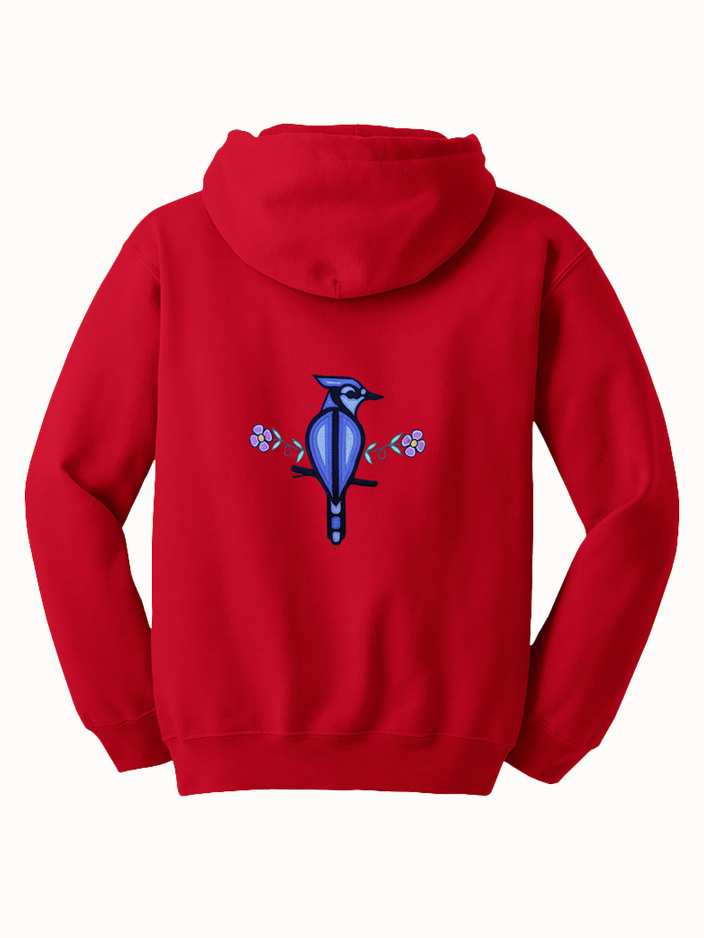 Embroidered Blue Jay Hoody