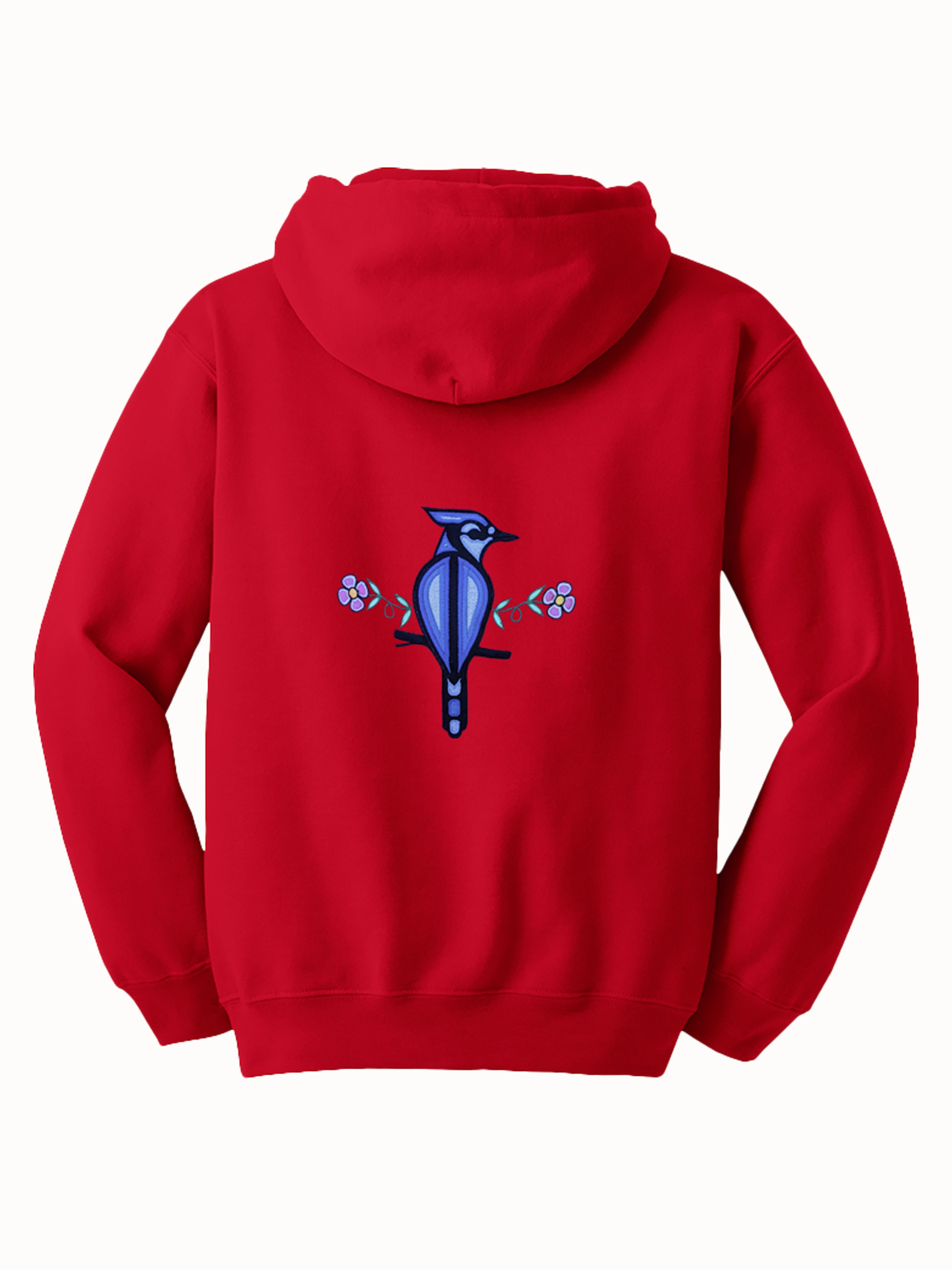 Embroidered Blue Jay Hoody