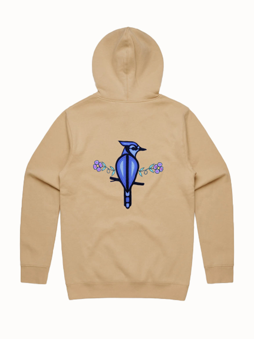 Embroidered Blue Jay Hoody