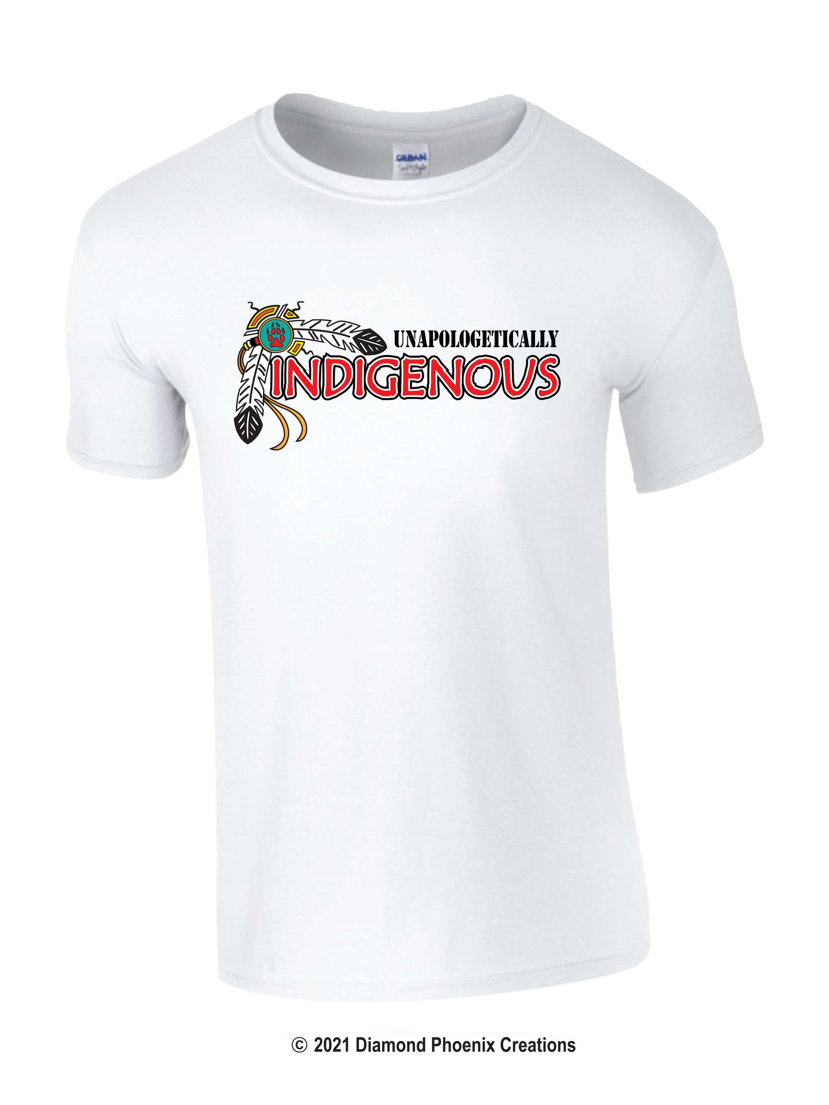 Unapologetically Indigenous Feather Motif T-Shirt