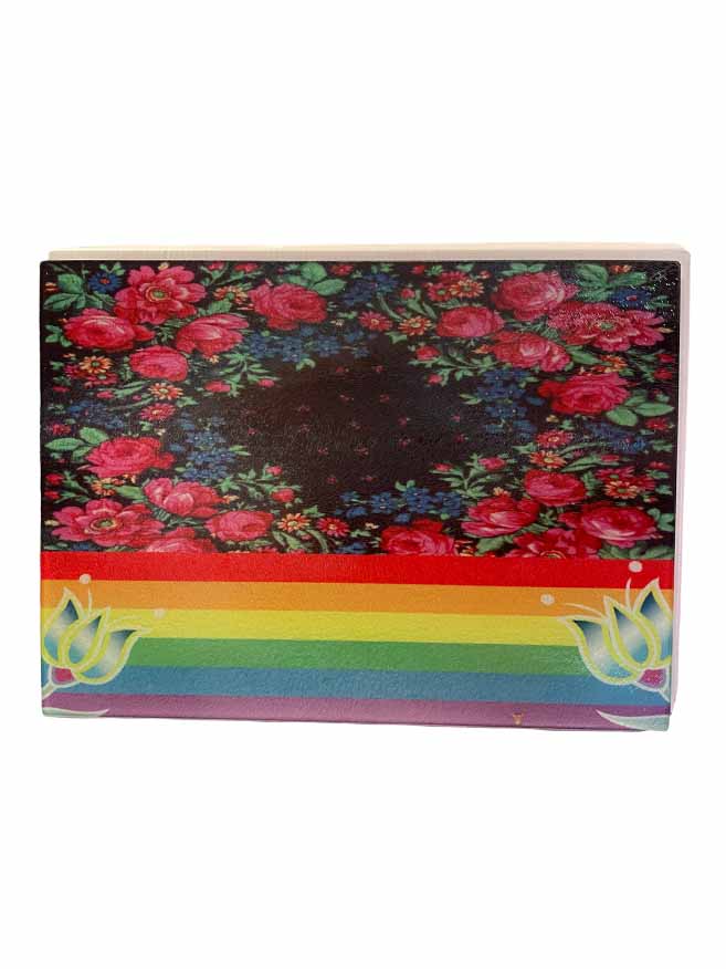 Kokom Floral Glass Cutting Board
