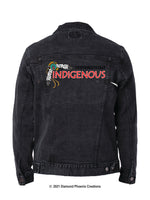 Unapologetically Indigenous Feather motif Denim Jacket