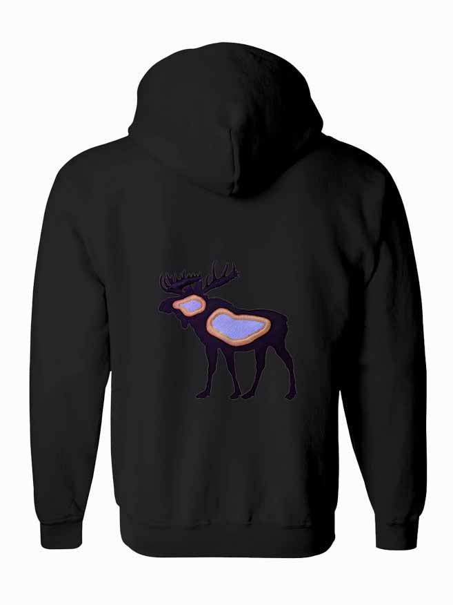 Embroidered Moose Hoody