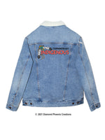 Unapologetically Indigenous Feather Motif Denim Lined Jacket