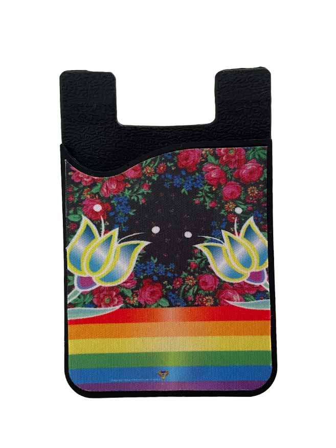 Adhesive Floral Debit/Credit Card Holder