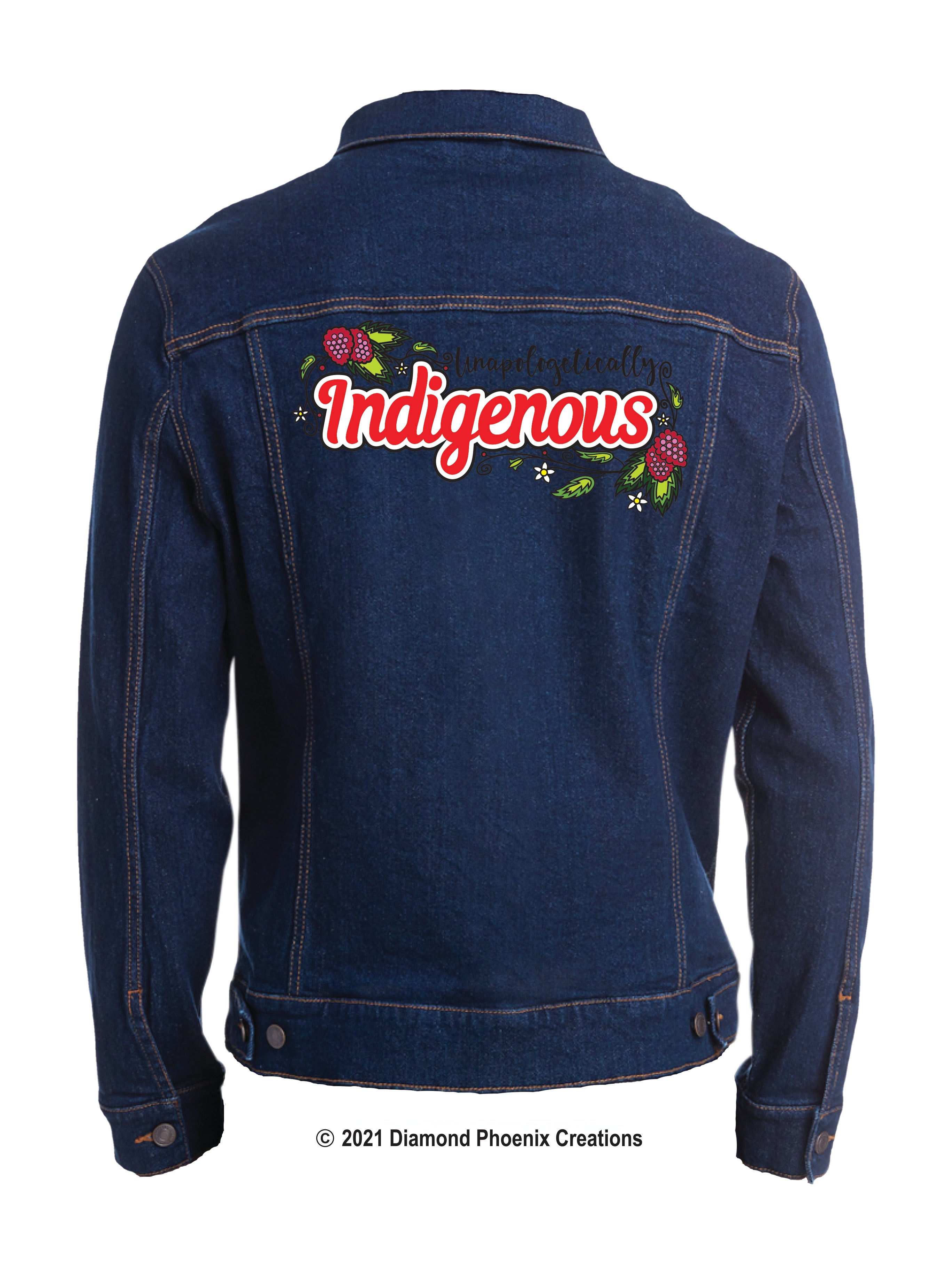 Unapologetically Indigenous Floral Motif Denim Jacket