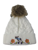 Floral Embroidered Moose Toque