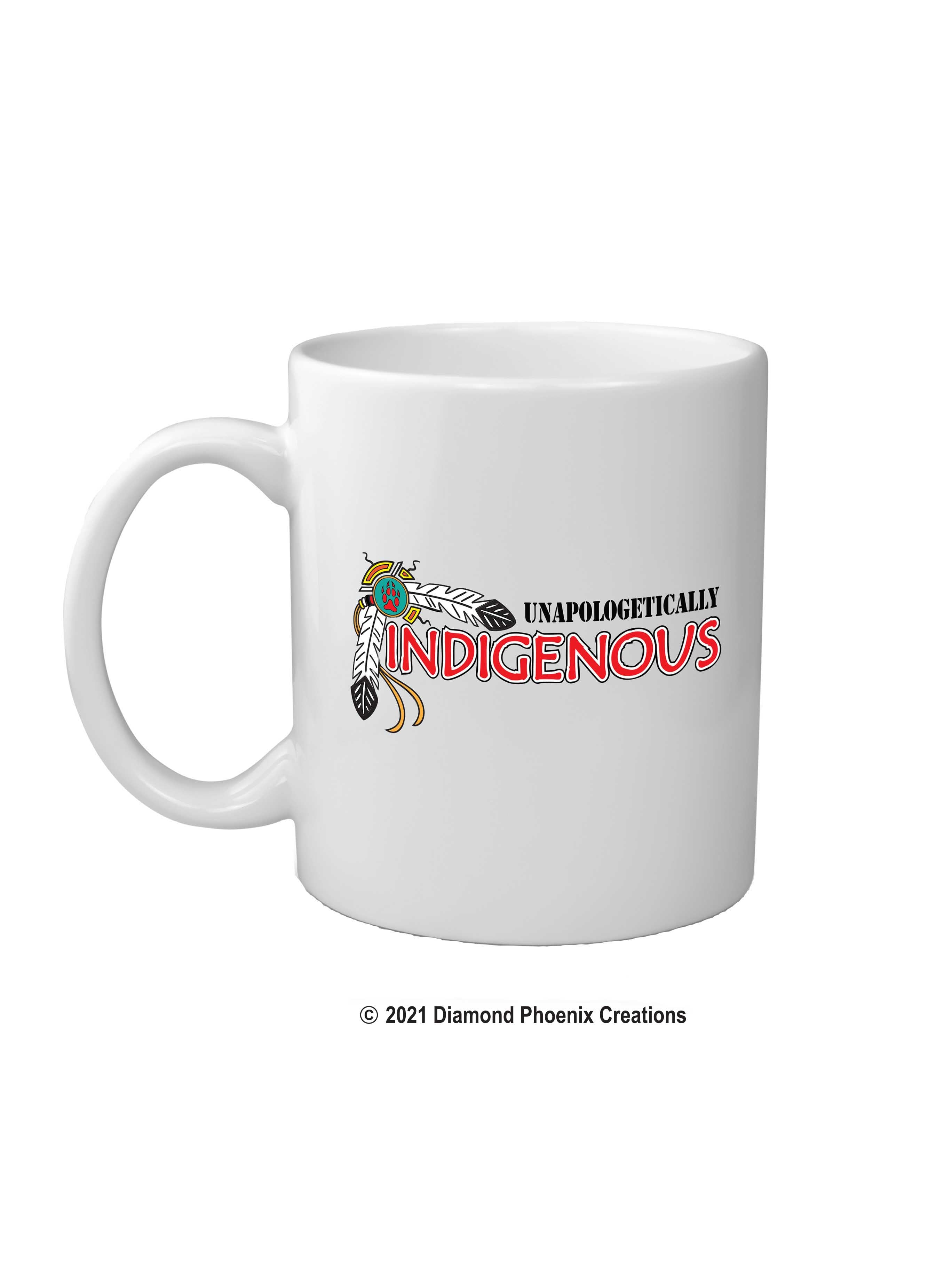 Unapologetically Indigenous Feather Motif Mug