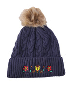 Anishinabe Floral Embroidered Knitted Hat