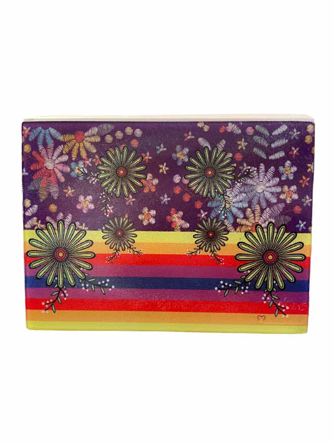 Kokom Floral Glass Cutting Board