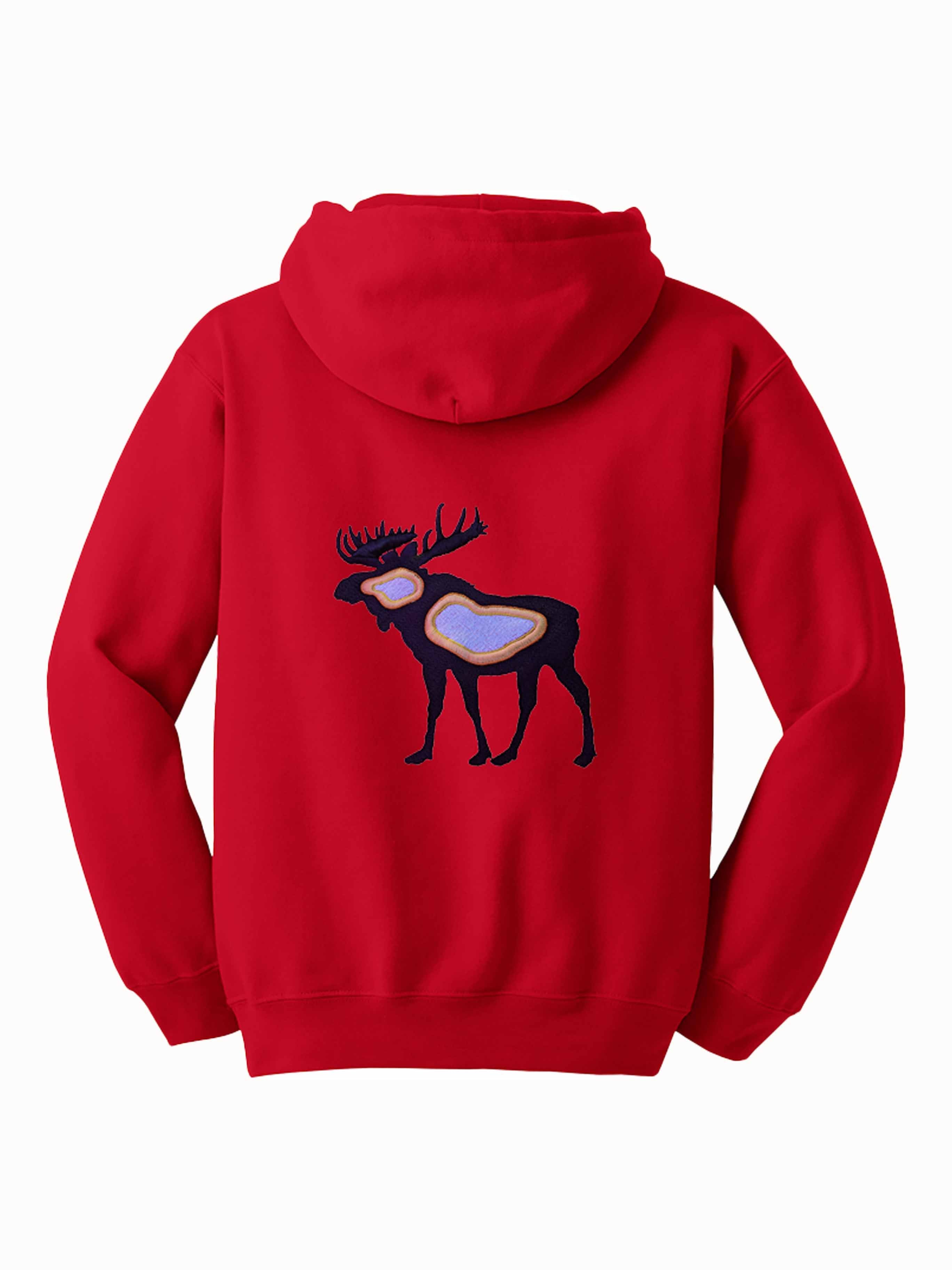 Embroidered Moose Hoody